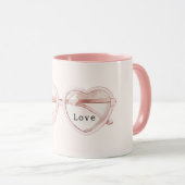 Mug Lunettes de cœur rose Amour (Devant droit)