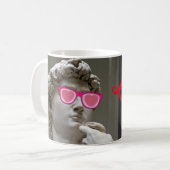 Mug Lunettes de couleur rose de la Saint-Valentin (Devant gauche)