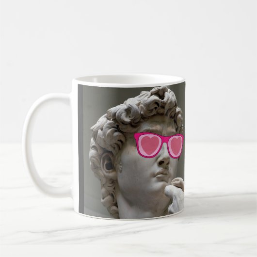 Mug Lunettes de couleur rose de la Saint-Valentin (Gauche)