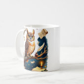 Mug Lunettes de hibou Dark Academia Pot de stylo encre (Devant gauche)