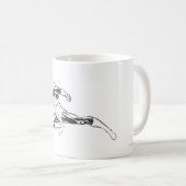 Mug Lunettes de lanterne verte vers le bas (Devant droit)