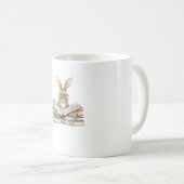 Mug Lunettes de lapin de lecture mignonnes Livres Lect (Devant droit)