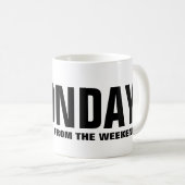 Mug Lunettes de lundi drôle de bureau (Devant droit)