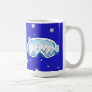 Mug Lunettes de ski Danse de flocon de neige
