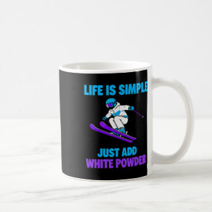 Mug Lunettes de ski en neige poudreuse rétro pour plan