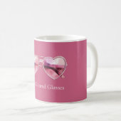 Mug Lunettes de soleil aux cœurs roses (Devant droit)