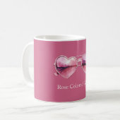 Mug Lunettes de soleil aux cœurs roses (Devant gauche)
