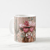 Mug Lunettes de soleil Coeur Rose Vache Occidentale Ca (Devant gauche)