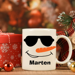 Mug Lunettes de soleil Cool personnalisées Snowman