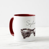 Mug Lunettes de soleil crème marron (Devant gauche)