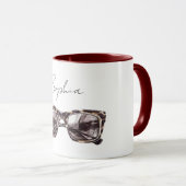 Mug Lunettes de soleil crème marron (Devant droit)