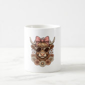 Mug Lunettes de soleil de vache des Highlands mignonne (Centre)
