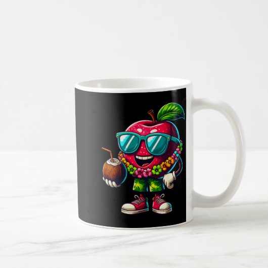 Mug Lunettes de soleil hawaïennes buvant un coco d'été (Droite)