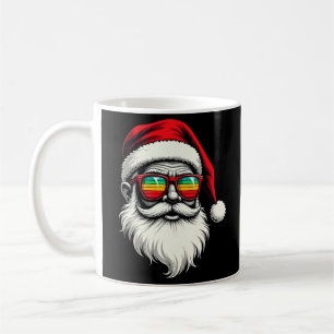 Mug Lunettes de soleil rétro Funny Santa Face Noël