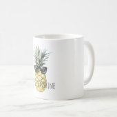 Mug Lunettes de soleil tropicales Pineapple Sunshine (Devant droit)