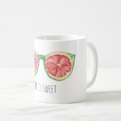 Mug Lunettes de soleil vertes Melon Fruit (Devant droit)