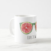 Mug Lunettes de soleil vertes Melon Fruit (Devant gauche)