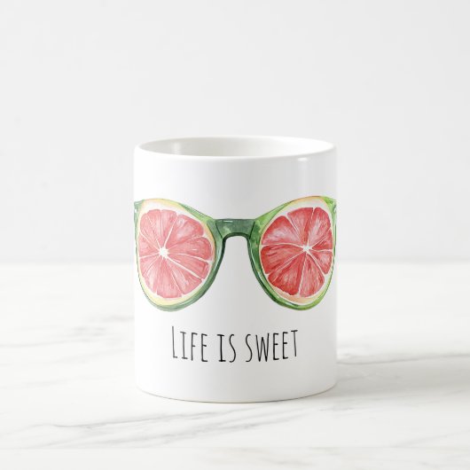 Mug Lunettes de soleil vertes Melon Fruit (Centre)