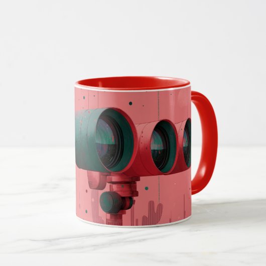 Mug Lunettes d'observation stylisées, probablement une (Devant droit)
