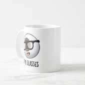 Mug Lunettes Puns drôles de globe oculaire (Devant gauche)