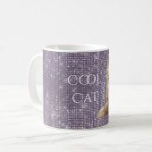 Mug Lunettes Purple Sparkle Brown Cool Cat   (Devant gauche)