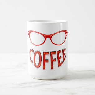 Mug Lunettes rouges Café souriant