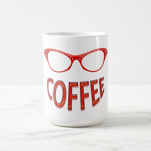 Mug Lunettes rouges Café souriant (Centre)