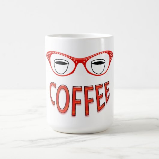Mug Lunettes rouges Café souriant (Centre)