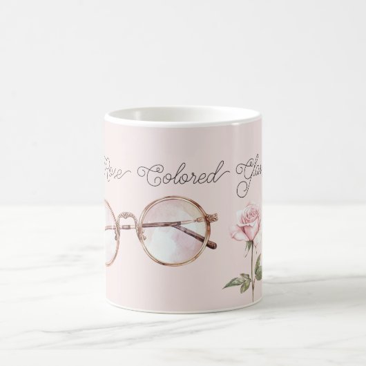 Mug Lunettes teintées de rose rose (Centre)