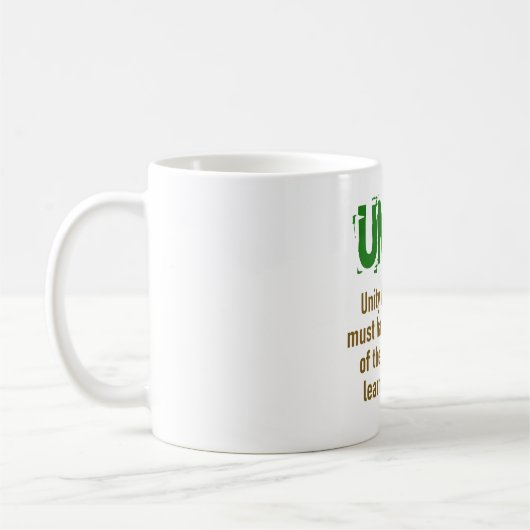 Mug L'unité est la vision - Citation d'unité (Gauche)