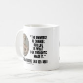 Mug L'univers de Marcus Aurelius est changement que (Devant gauche)