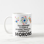 Mug l'univers est fait d'électrons de neutrons de (Gauche)