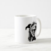 Mug Lurcher noir et blanc | Cute Greyhound (Devant droit)