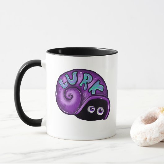 Mug Lurk Introvert Snail Emote (Avec donut)
