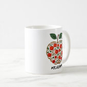 Mug Lustration Whimsical Apple Tree avec abeilles et v (Devant droit)