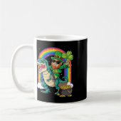 Mug Lutin à cheval sur un dinosaure Saint-Patrick Garç (Gauche)
