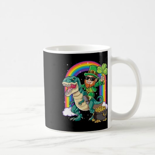 Mug Lutin à cheval sur un dinosaure Saint-Patrick Garç (Droite)