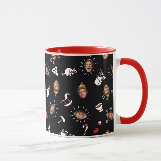Mug Lutin Buddy motif gribouillis noir (Droite)