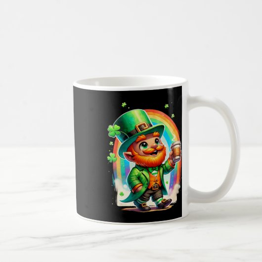 Mug Lutin buvant du café Irish St Patrick's Day (Droite)