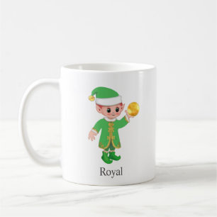 Mug Lutin de chance moderne avec calligraphie et monog