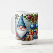 Mug Lutin de Noël avec décorations de fêtes joyeuses (Devant gauche)