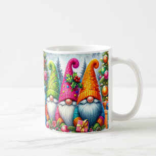 Mug Lutin de Noël avec scène de sapin de fête