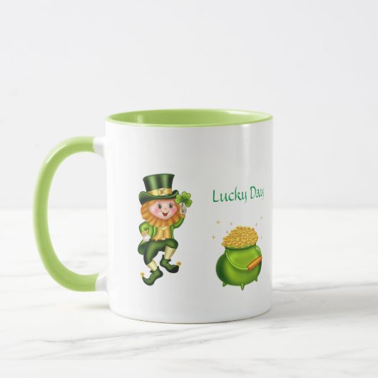 Mug Lutin et pot d'or de la Saint-Patrick (Gauche)