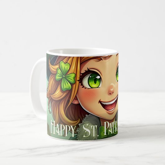Mug Lutin joyeux - Saint-Patrick Chanceux (Devant gauche)