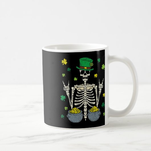 Mug Lutin squelette Saint-Patrick Shamrock Clou de gir (Droite)