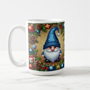 Mug Lutins aux décorations de Noël et pommes de pin