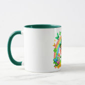 Mug Lutrin de couleur arc-en-ciel mignon avec de l'or (Gauche)