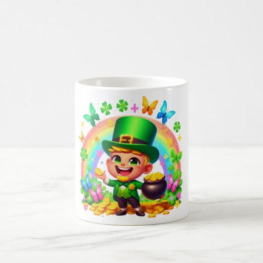 Mug Lutrin de pluie mignon avec de l'or (Centre)