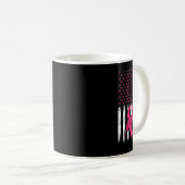 Mug Lutte contre le ruban rose Drapeau Sensibilisation (Devant droit)
