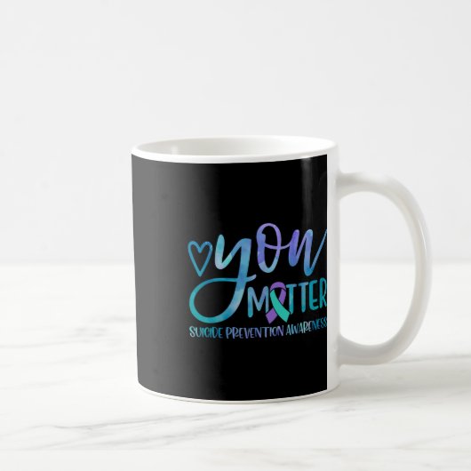 Mug Lutte Contre Le Suicide Ribbo Turquoise Et Violet (Droite)